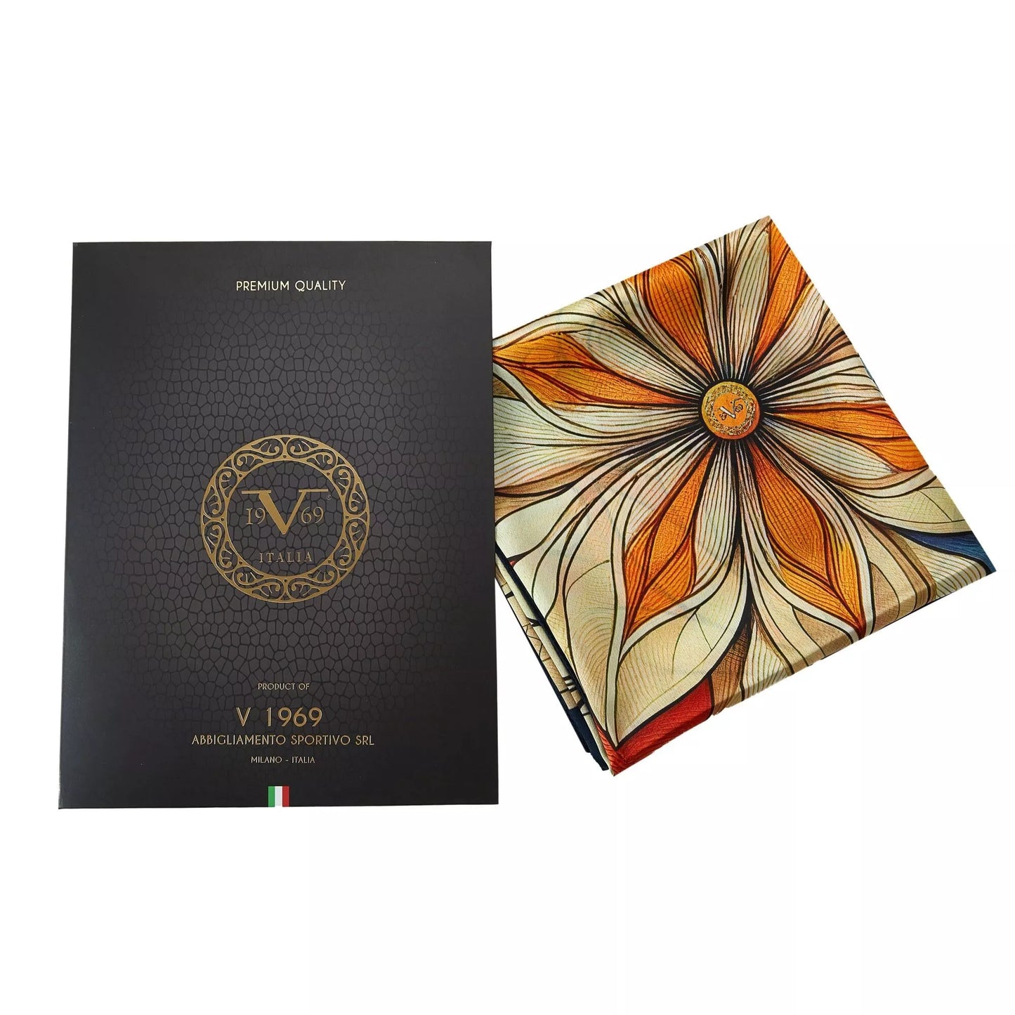 Mystic Flowers Large Square Silk Scarf (90 × 90 cm)