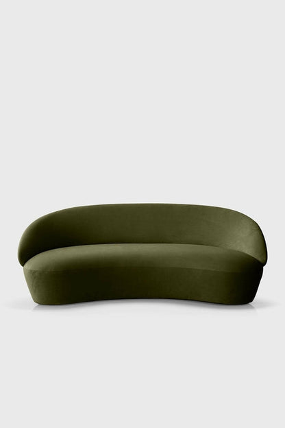 Sofas 3-Seater / Green/Velour fabric Naïve Curved Sofa San Rocco Italia