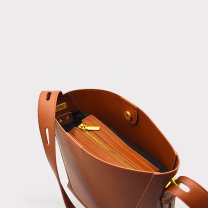 Handbag & Wallet Accessories Oli - Apple Leather Midi Shoulder Cross-body Bag Brown San Rocco Italia