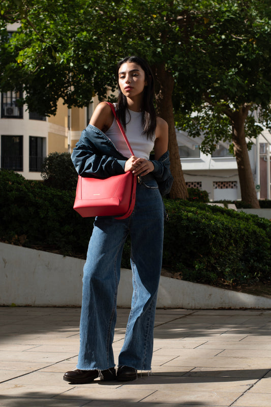 Handbag & Wallet Accessories Oli - Apple Leather Midi Shoulder Cross-body Bag Red San Rocco Italia