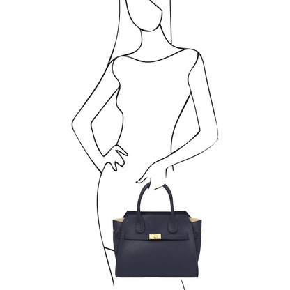 Leather handbags Origami - Leather tote | TL142466 San Rocco Italia