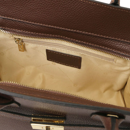 Leather handbags Origami - Leather tote | TL142507 San Rocco Italia