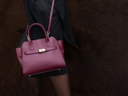 Leather handbags Origami - Leather tote | TL142507 San Rocco Italia