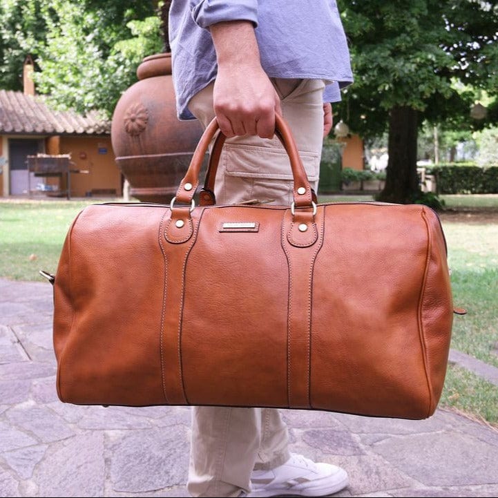 Oslo - Travel leather duffe bag - Weekender bag | TL141913 - Premium Leather Travel bags - Shop now at San Rocco Italia