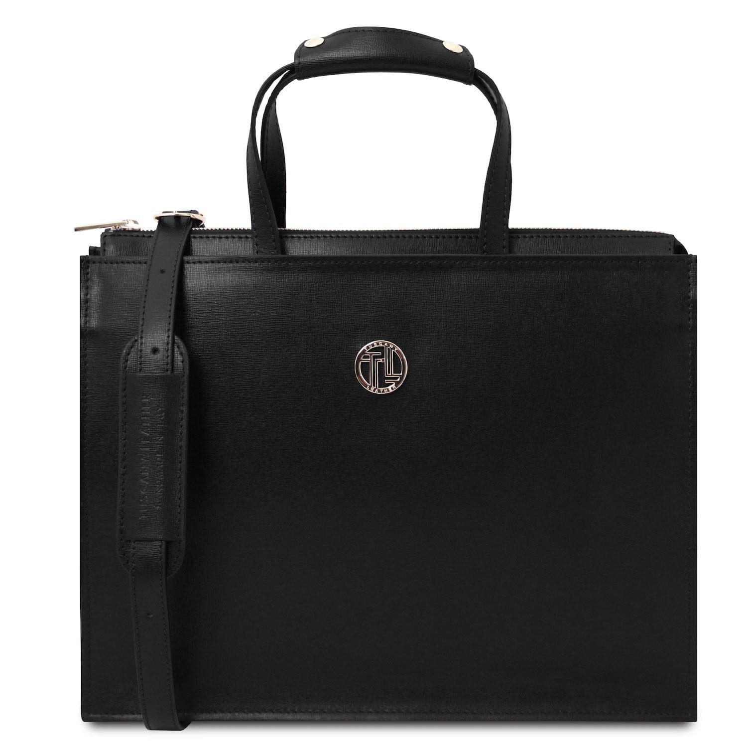 Palermo - Saffiano Italian leather briefcase 3-compartment for women | TL141369 - Premium Leather briefcases - Shop now at San Rocco Italia