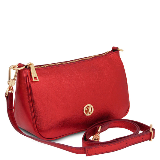 Leather handbags Parfait - Metallic Leather Clutch | TL142543 San Rocco Italia