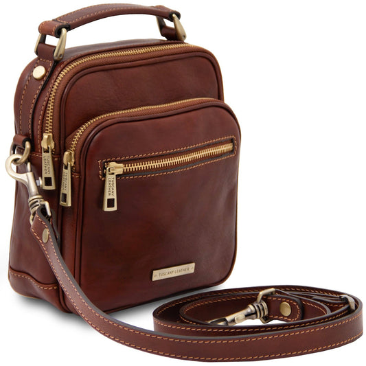Leather bags for men Paul - Leather Crossbody Bag in Matte Leather | TL142457 San Rocco Italia