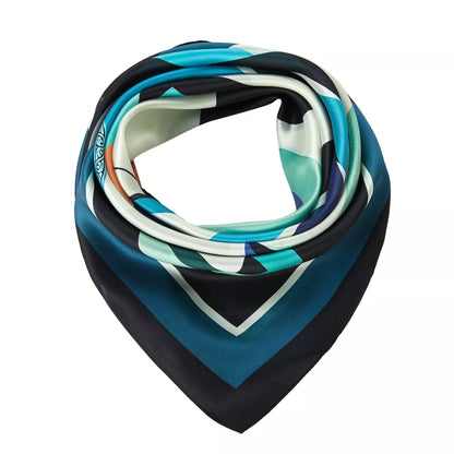 Pelican Large Square Silk Scarf | Blue (90 × 90 cm)