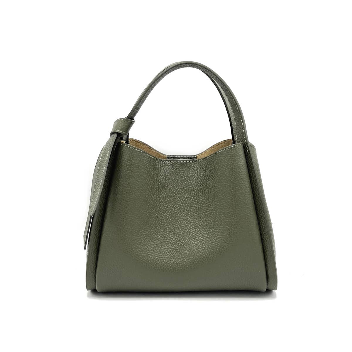 Totes Olive Green / Small Pienza - Italian Leather Tote Handbag San Rocco Italia