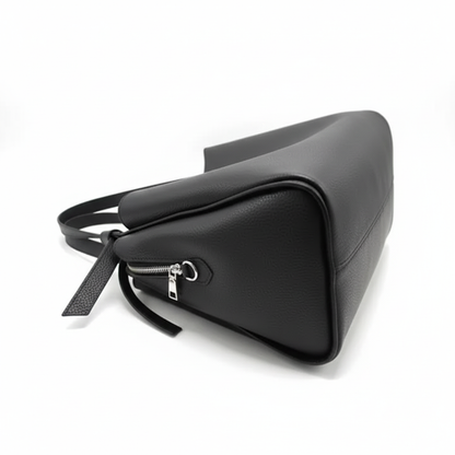 Pienza – Italian Leather Tote Handbag – Black