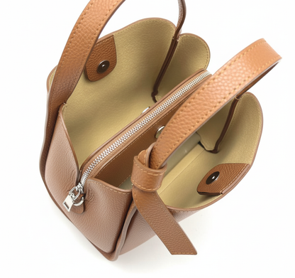 Pienza – Italian Leather Tote Handbag – Espresso Brown