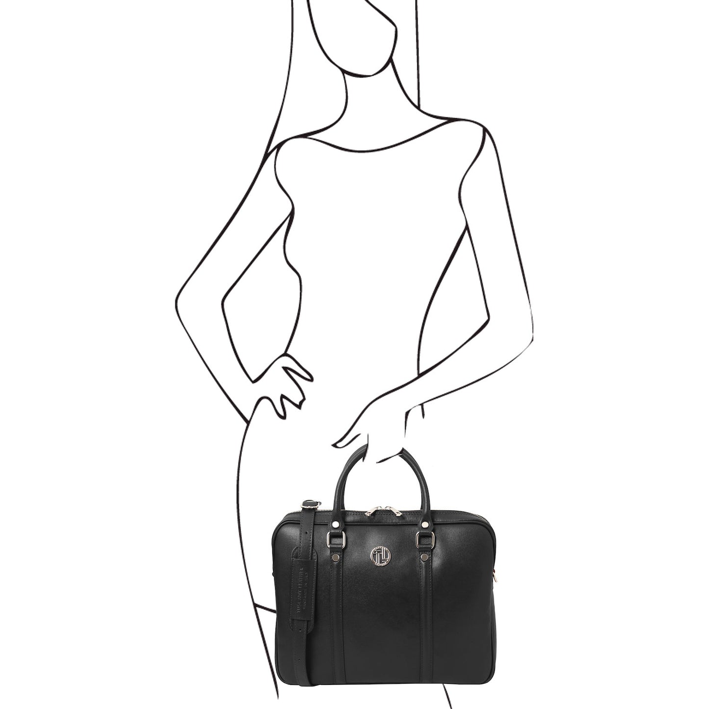 Leather laptop bags Prato - Exclusive Saffiano leather laptop case | TL142453 San Rocco Italia