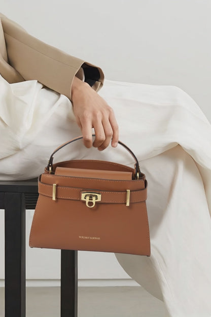 Maisy - Leather top handle bag in smooth leather | TL142459