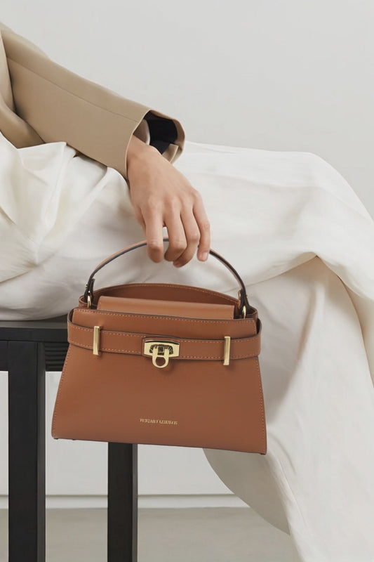 Maisy - Leather top handle bag in smooth leather | TL142459