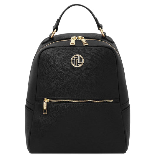 Leather backpacks for women Black Prisma - Soft leather backpack | TL142483 San Rocco Italia