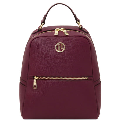 Leather backpacks for women Bordeaux Prisma - Soft leather backpack | TL142483 San Rocco Italia