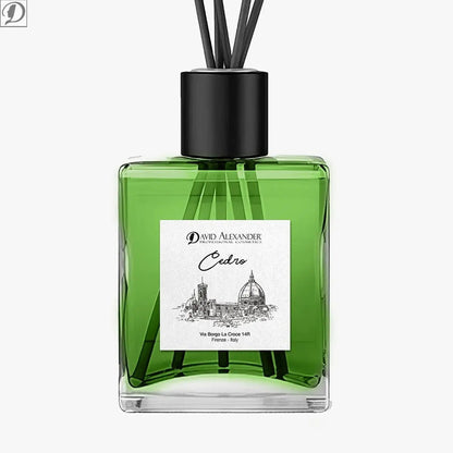 Profumatore per Ambiente al Cedro – Elegante, Legnoso e Rilassante con Bastoncini in Bambù