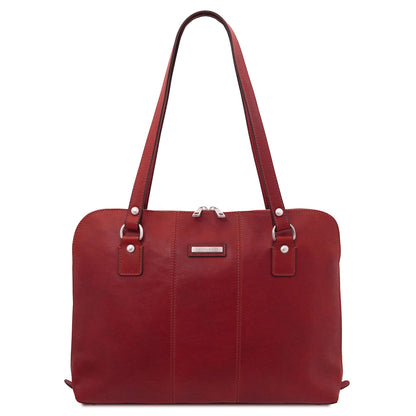 Leather briefcases Red Ravenna - Exclusive Women's Leather Business Bag in Matte Leather | TL142426 San Rocco Italia