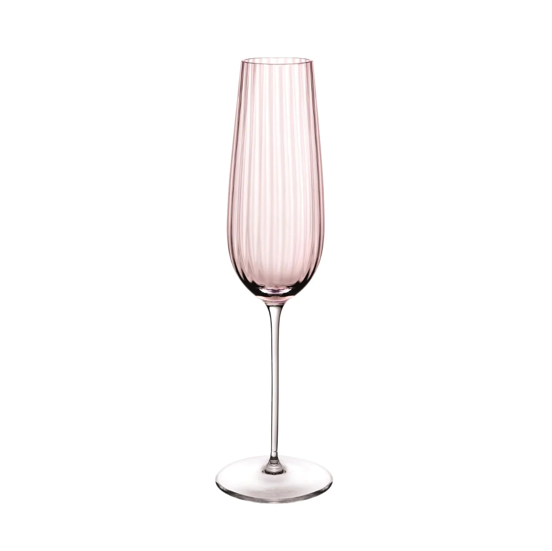 Dusty rose striped champagne flute from the Round Up set of two