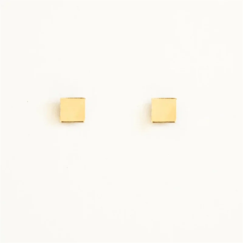 14K Gold Filled Square Stud Earrings - Premium  - Shop now at San Rocco Italia