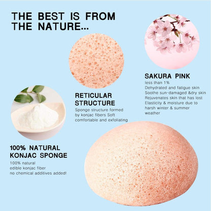Pack of 5 Natural Konjac Face Puffs - Premium Beauty Product - Shop now at San Rocco Italia