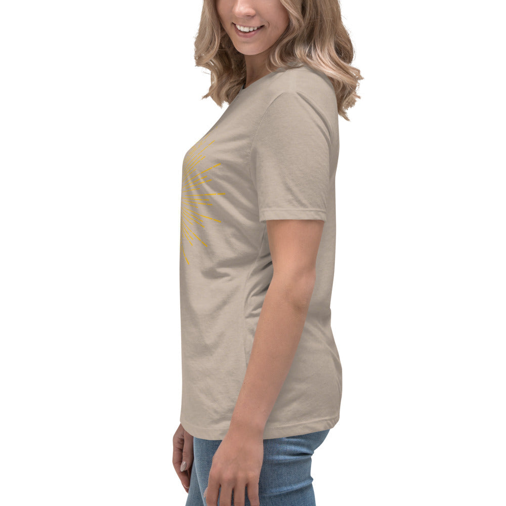 Sunburst Women's Relaxed T-Shirt - Premium Bella + Canvas 6400 - Shop now at San Rocco Italia