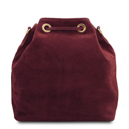 TL Bag - Suede leather fringe bucket bag | TL142291 - Premium Bucket Bag - Just €73.20! Shop now at San Rocco Italia