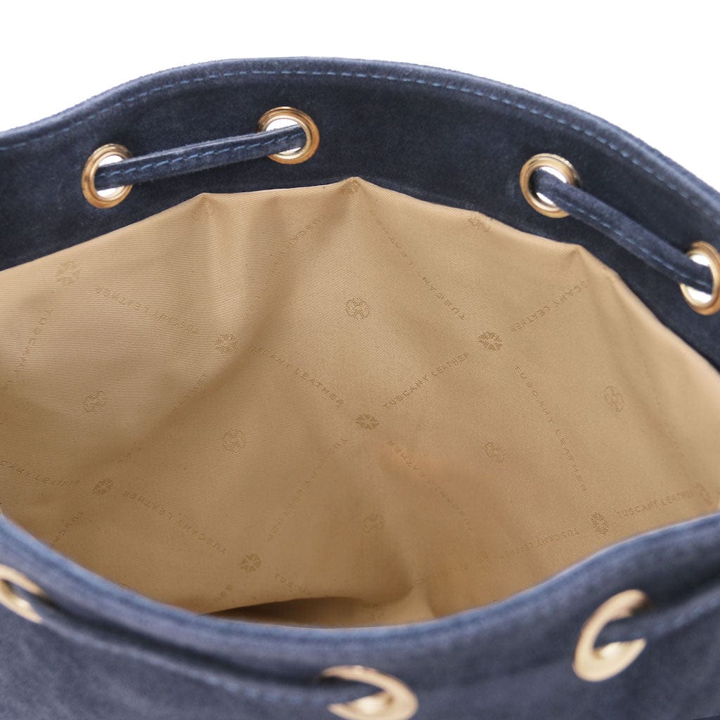 TL Bag - Suede leather fringe bucket bag | TL142291 - Premium Bucket Bag - Just €73.20! Shop now at San Rocco Italia
