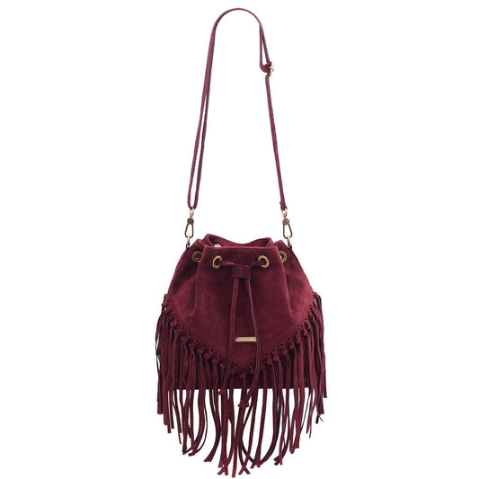 TL Bag - Suede leather fringe bucket bag | TL142291 - Premium Bucket Bag - Just €73.20! Shop now at San Rocco Italia