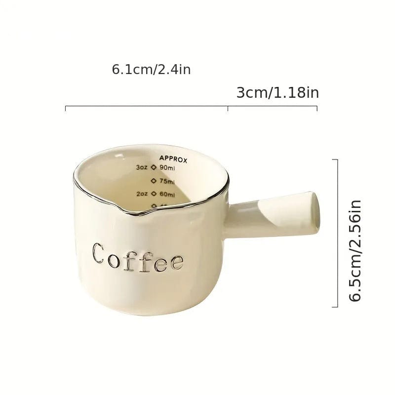 Ceramic Espresso Shot Measuring Cups | 3oz / 90ml - Premium  - Shop now at San Rocco Italia