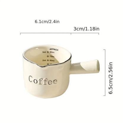 Ceramic Espresso Shot Measuring Cups | 3oz / 90ml - Premium  - Shop now at San Rocco Italia