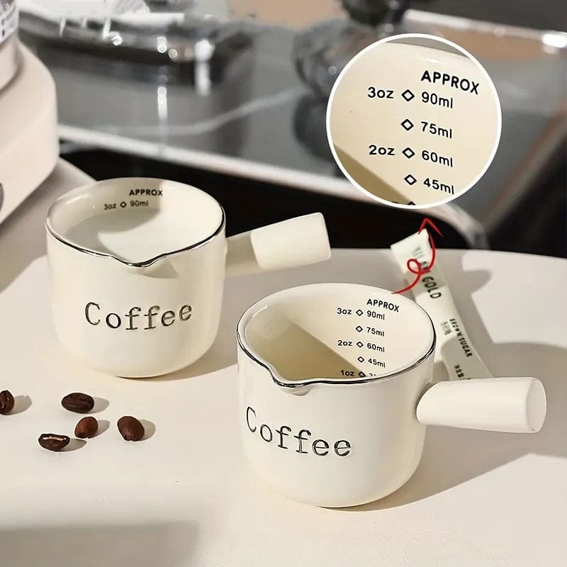 Ceramic Espresso Shot Measuring Cups | 3oz / 90ml - Premium  - Shop now at San Rocco Italia