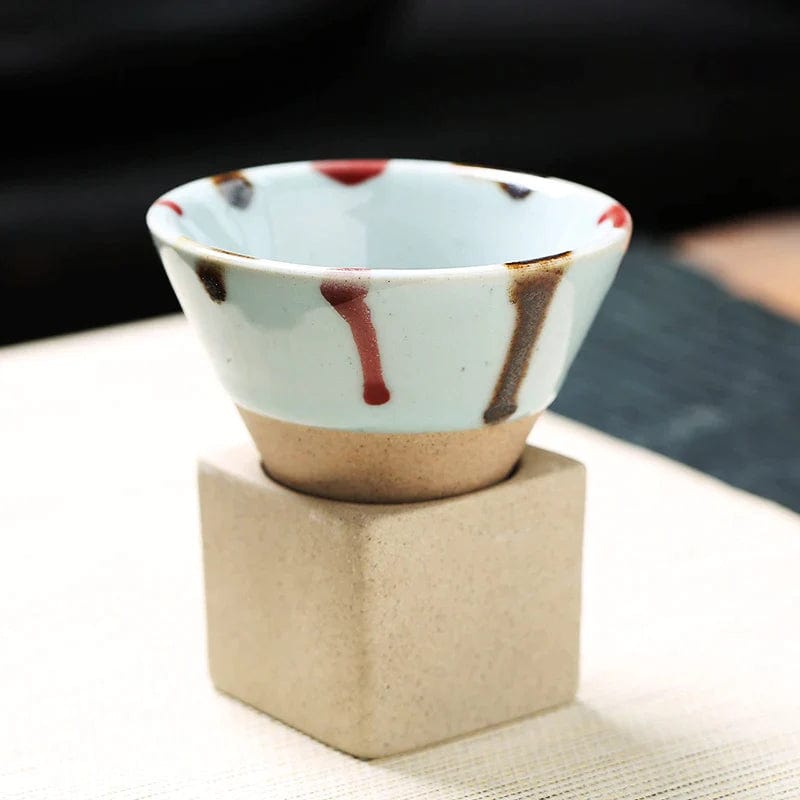 Retro Japanese Ceramic Cone Cups | 100 ml - Premium Cups - Shop now at San Rocco Italia