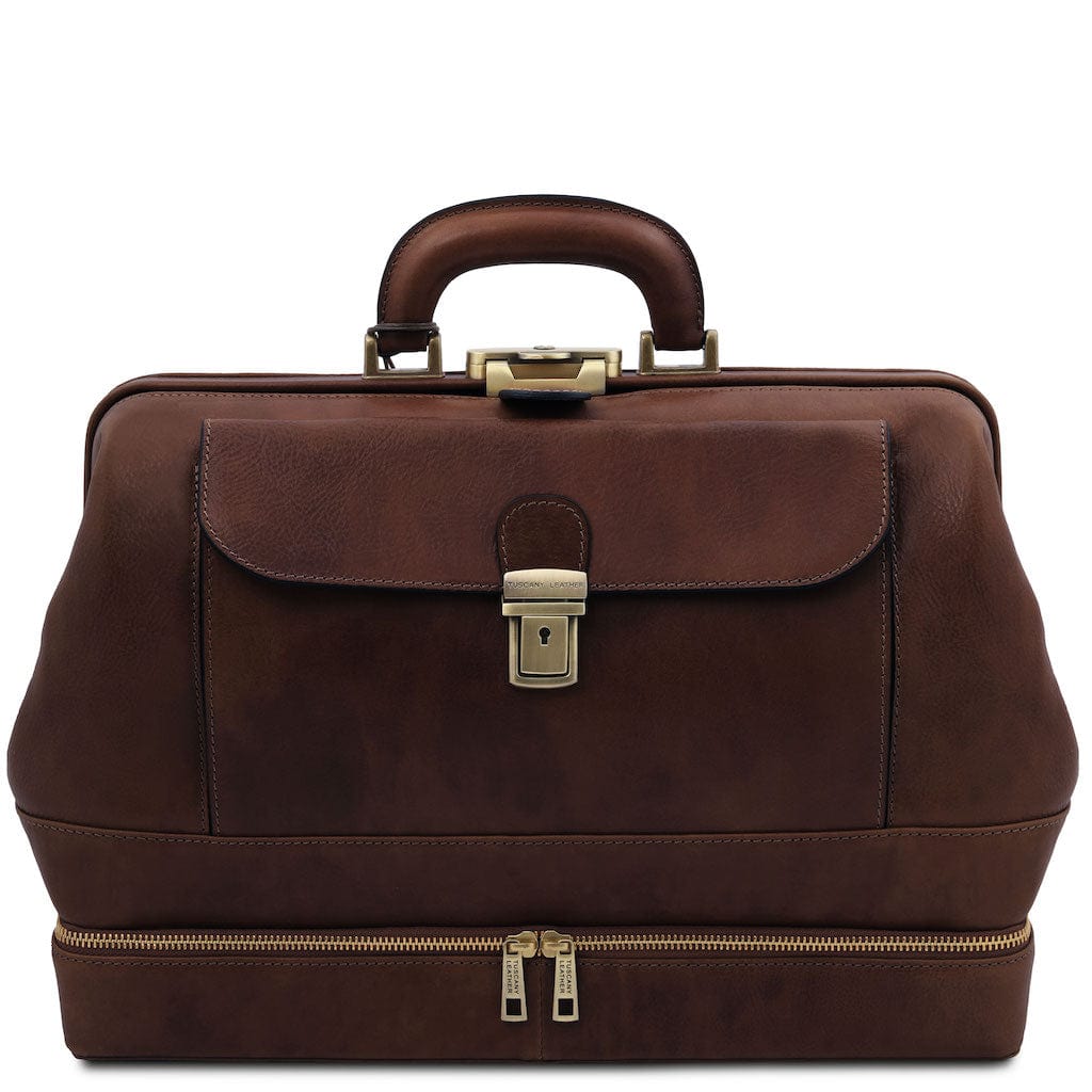 Giotto - Exclusive double-bottom leather doctor bag | TL142344 - Premium Doctor bags - Shop now at San Rocco Italia