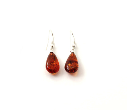 Baltic Amber Drop Earrings with Sterling Silver 925 - Premium Earrings - Shop now at San Rocco Italia