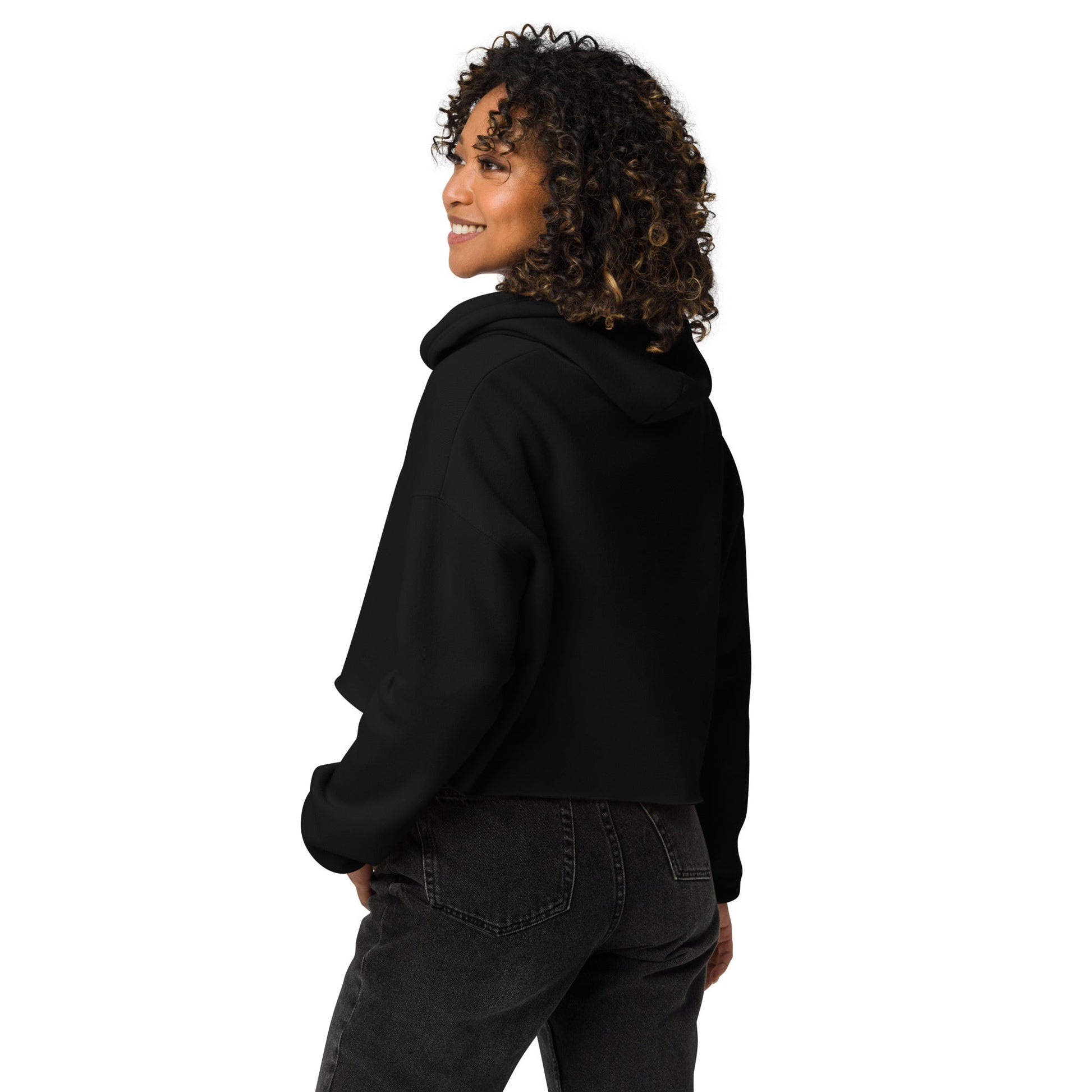 Embroidered Ciao Crop Hoodie - Premium  - Shop now at San Rocco Italia