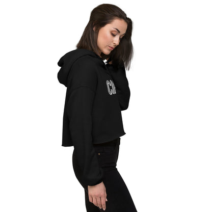 Embroidered Ciao Crop Hoodie - Premium  - Shop now at San Rocco Italia