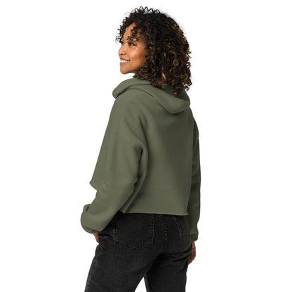 Embroidered Ciao Crop Hoodie - Premium  - Shop now at San Rocco Italia