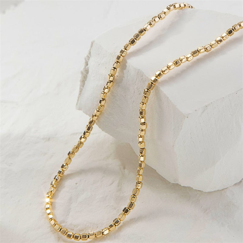Gold Bead Choker Necklace | 14K Gold Filled - Premium  - Shop now at San Rocco Italia