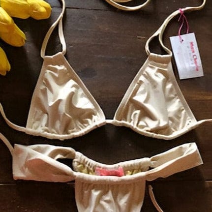 high waisted bikini Taupe / XS / Top Arenas Ruched Bikini Top San Rocco Italia