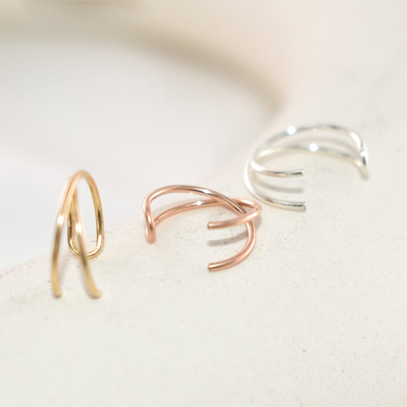 Criss Cross Lip Ring | Handmade 14K Gold Filled or 925 Sterling Silver - Premium Jewelry & Accessories - Earrings - Shop now at San Rocco Italia