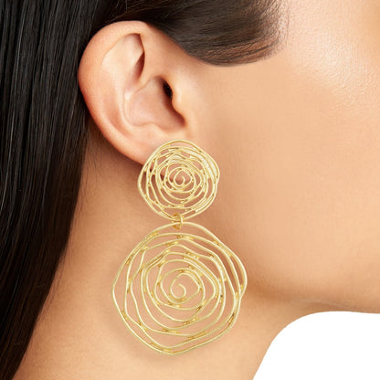 Floral Cut Out Statement Earrings - Premium Jewelry & Accessories - Earrings - Shop now at San Rocco Italia