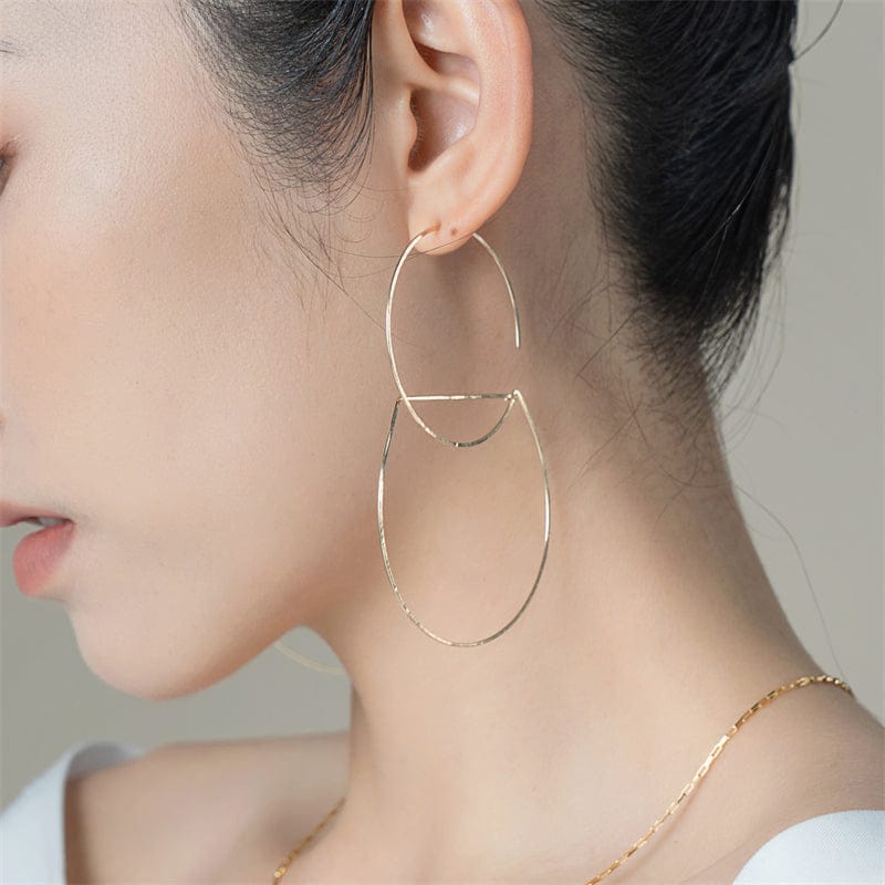 Handmade gold hoop on sale earrings