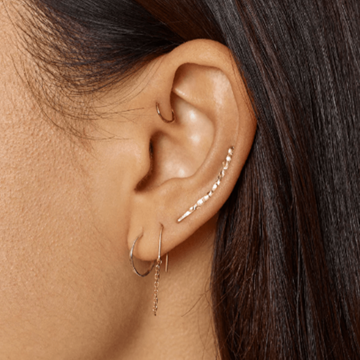 Handmade Hammered Ear Climber Earrings | 14K Gold Filled or Sterling Silver - Premium Jewelry & Accessories - Earrings - Shop now at San Rocco Italia