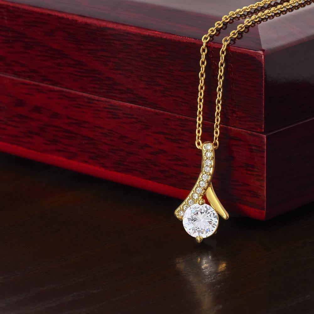 Allure Necklace | 14k White Gold or 18k Yellow Gold Finish - Premium Jewelry - Shop now at San Rocco Italia