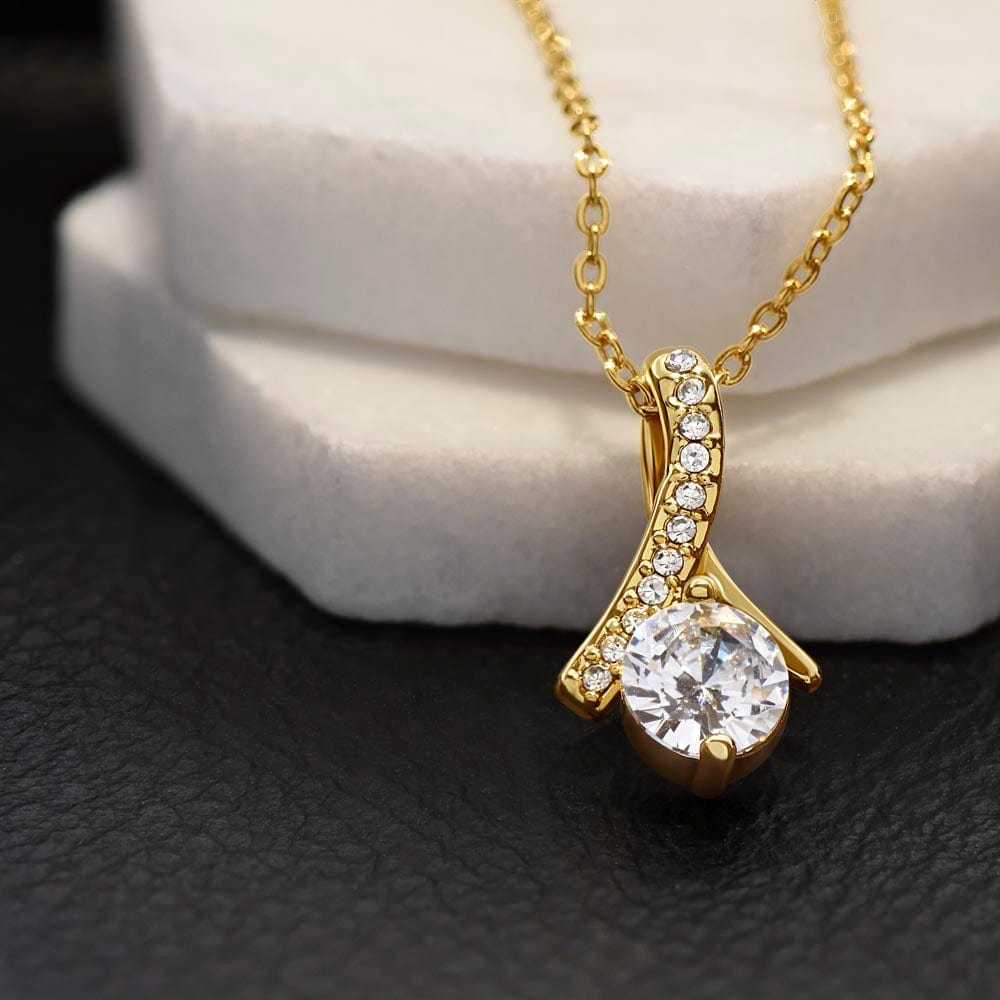 Allure Necklace | 14k White Gold or 18k Yellow Gold Finish - Premium Jewelry - Shop now at San Rocco Italia
