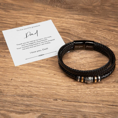 Men's Love You Forever Bracelet with "To the World's Greatest Dad" message card - Premium Jewelry - Shop now at San Rocco Italia