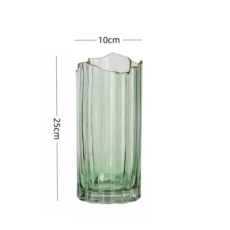 Large Glass Vase with Gilded Edge - Premium  - Shop now at San Rocco Italia