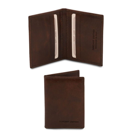 Leather accessories for women Dark Brown Exclusive leather card holder | TL142063 San Rocco Italia
