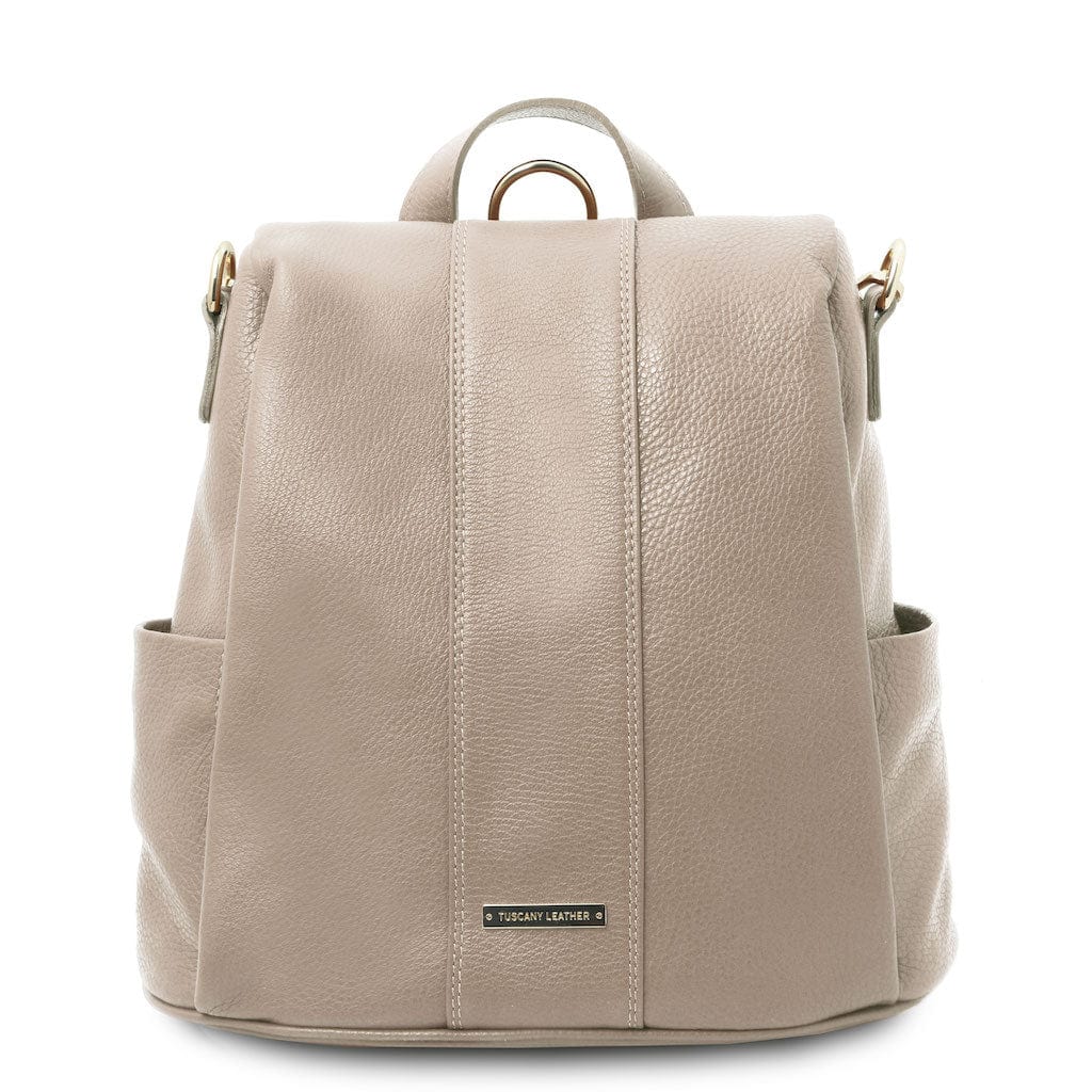 TL Bag - Soft leather backpack - convertible 2-in-1 backpack shoulder bag | TL142138 - Premium Leather Backpacks - Shop now at San Rocco Italia